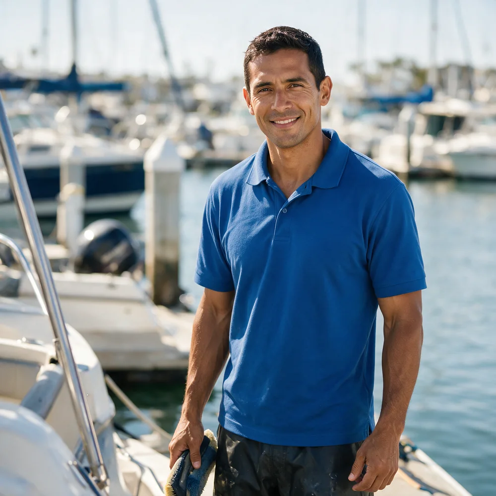 Boat Detailer at work