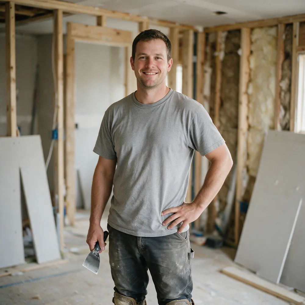 Drywall Contractor at work