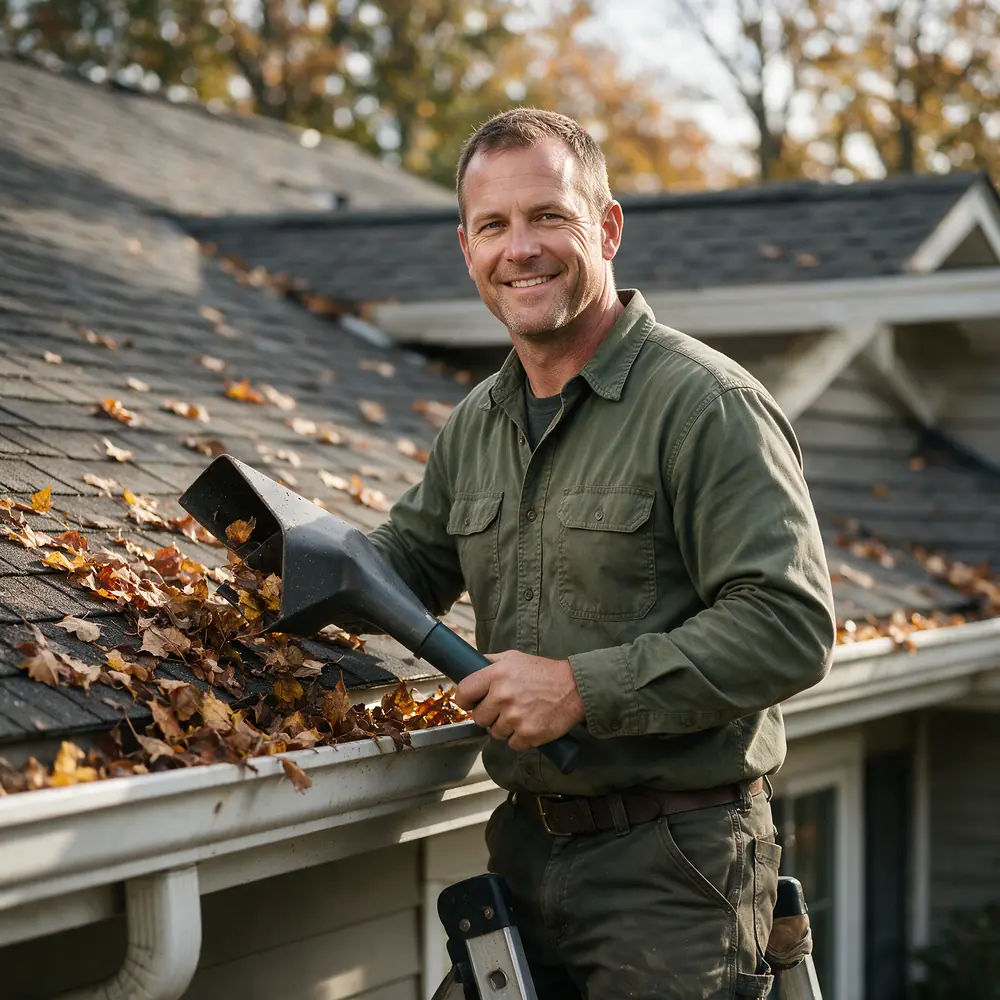 Gutter Cleaning Pro at work