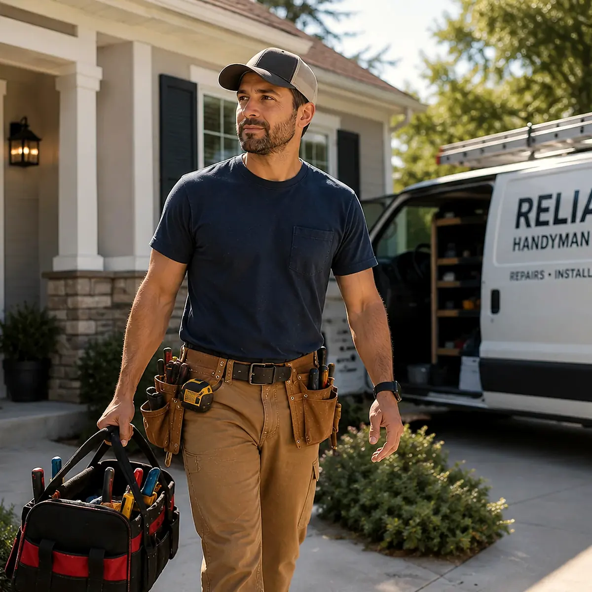 Handyman with a customer