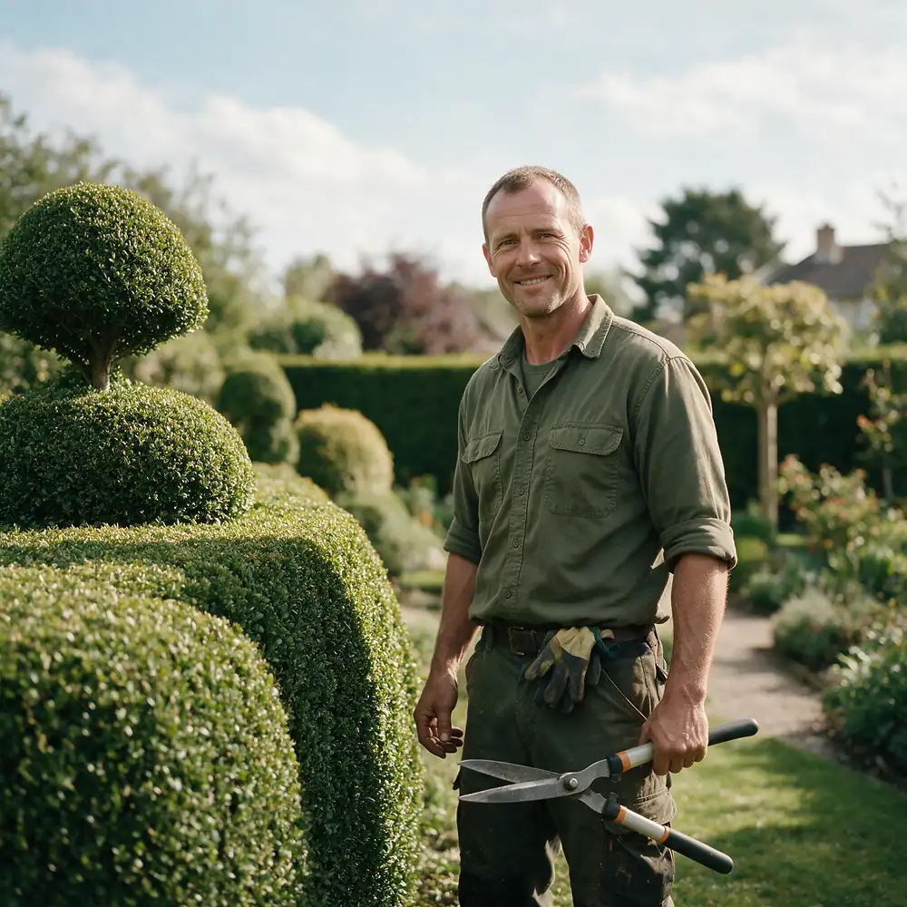 Hedge Trimmer at work