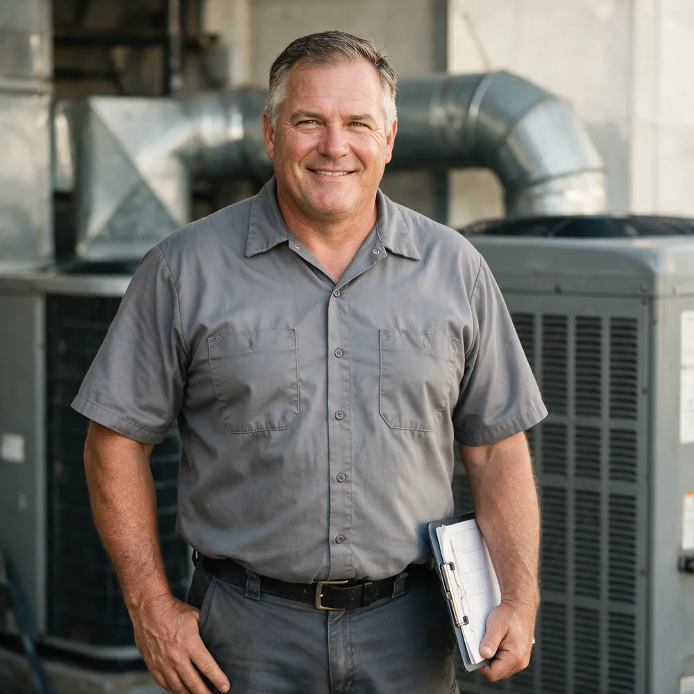 HVAC Tech at work