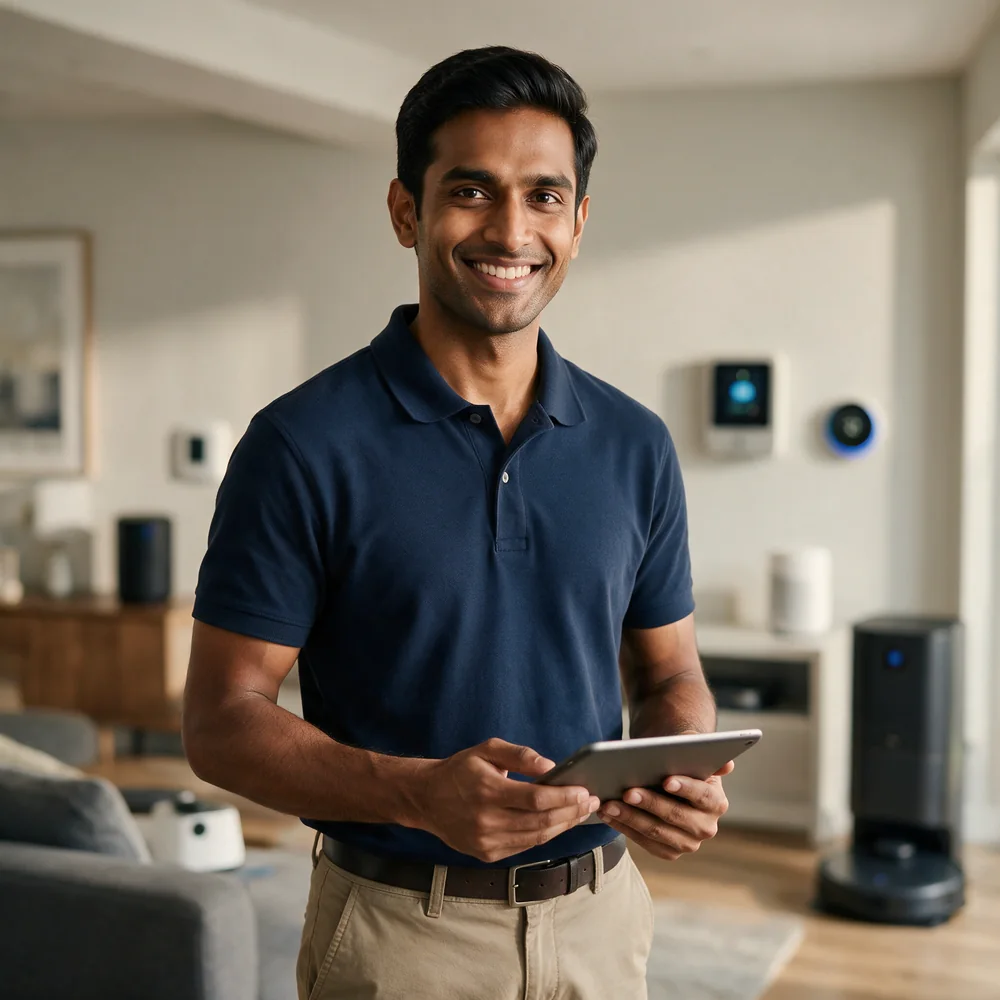 Smart Home Installer at work