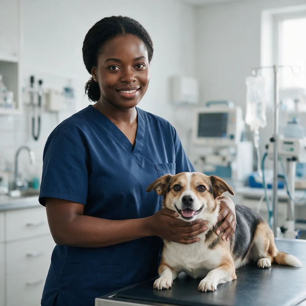 Veterinary Assistant at work
