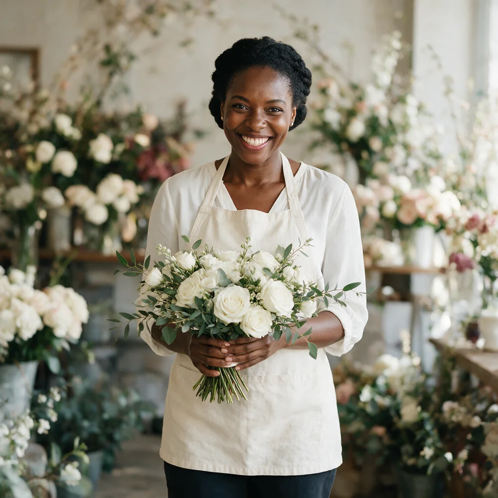 Wedding Florist at work