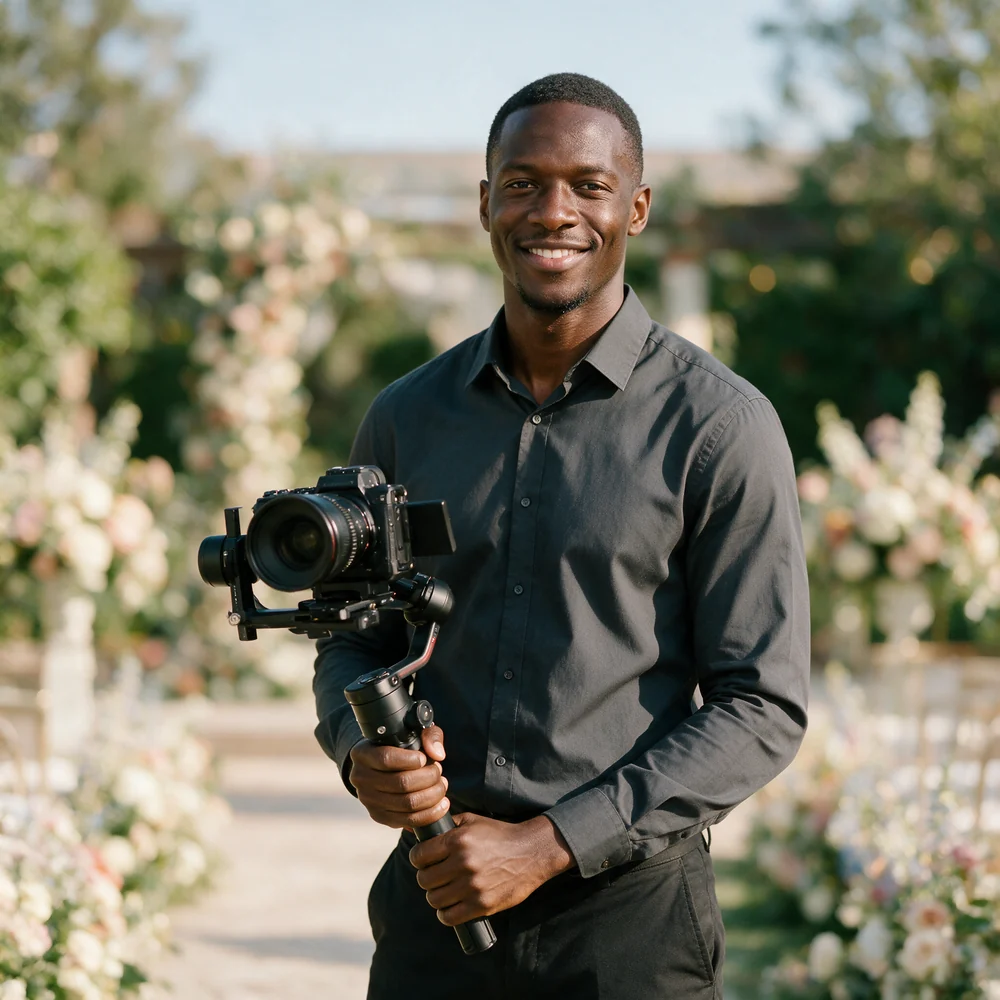 Wedding Videographer at work
